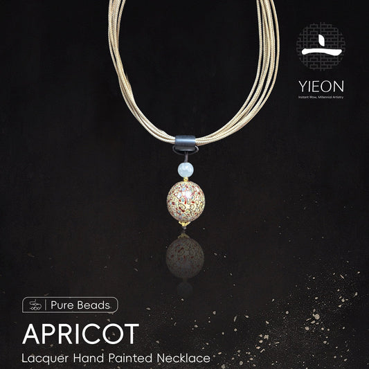 Apricot (Pure Beads)Lacquer Hand Painted Necklace
