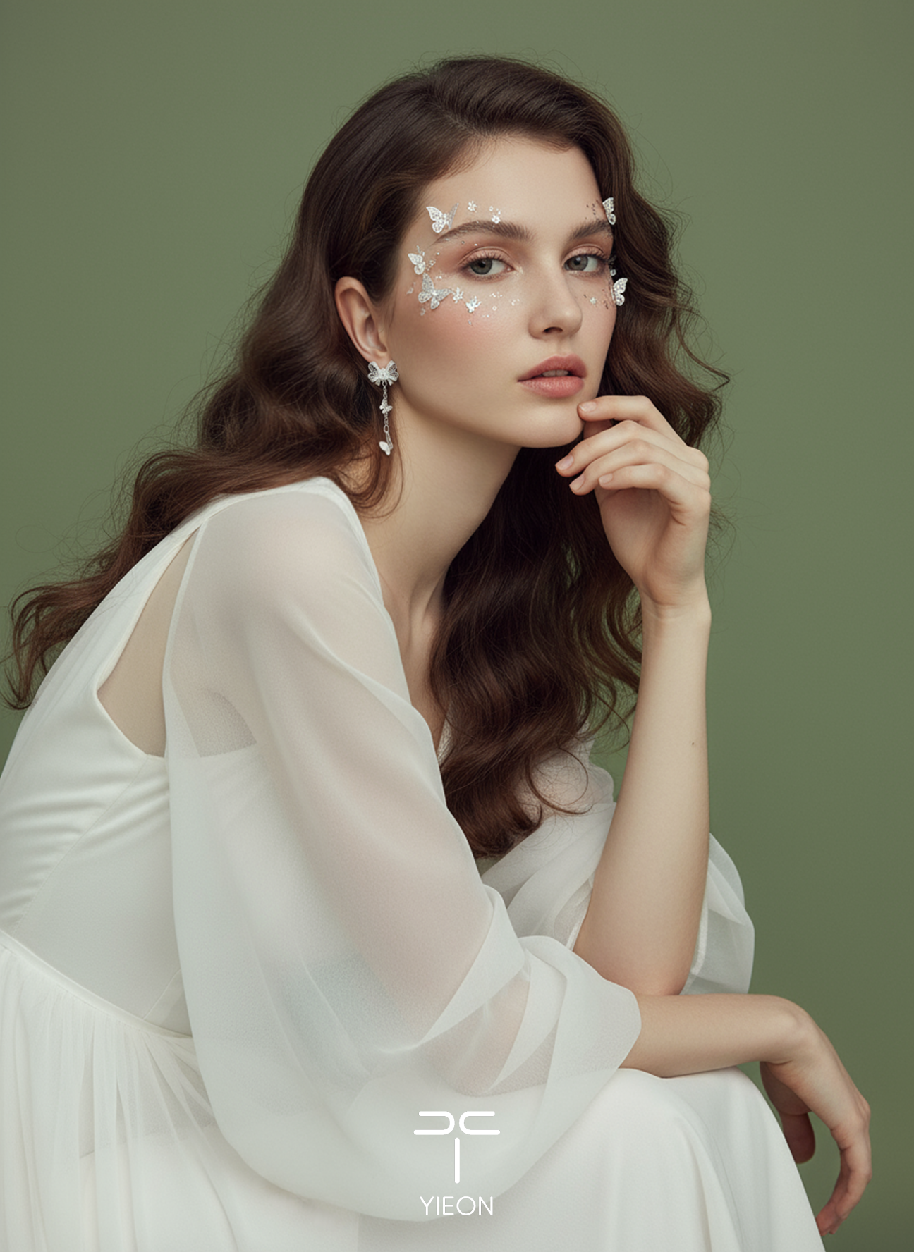 Fly(Butterfly)Filigree Inlay Earring B