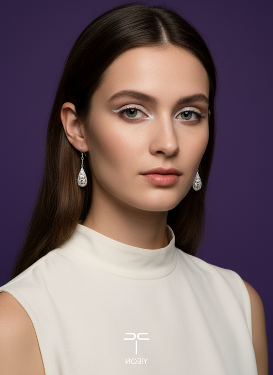 Waterdrop Filigree Inlay Earring