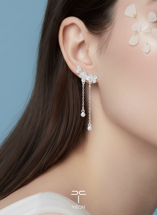 Peach Blossom (Blossoms) Filigree Inlay Earring