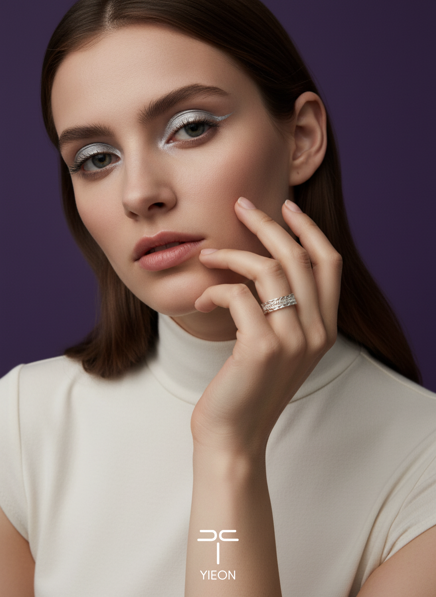 Beautiful in White Filigree Inlay Ring