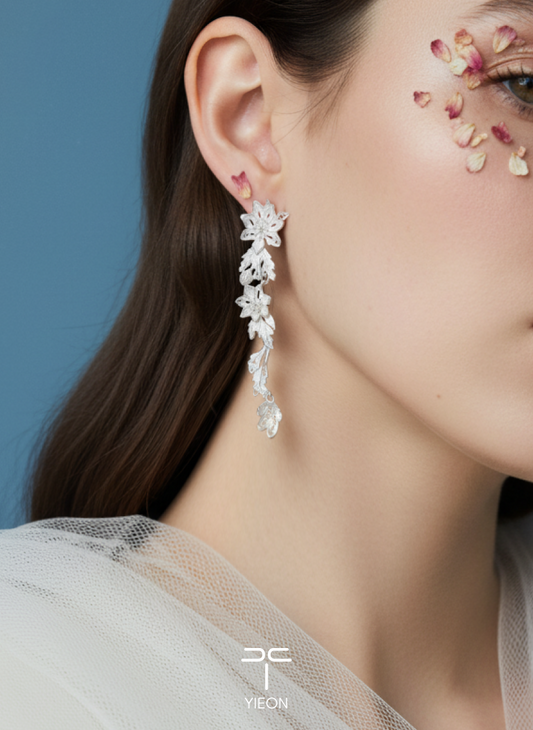 Floral Fall Filigree Inlay Earring