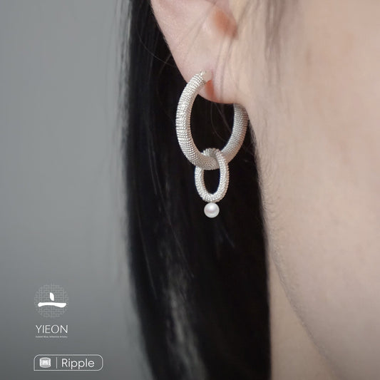 Cascade (Ripple) Filigree Inlay Earring B