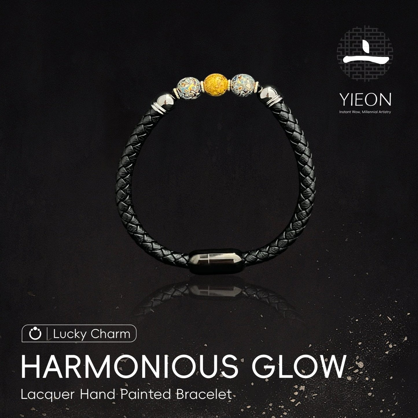Harmonious Glow (Lucky Charm)Lacquer Hand Painted Bracelet