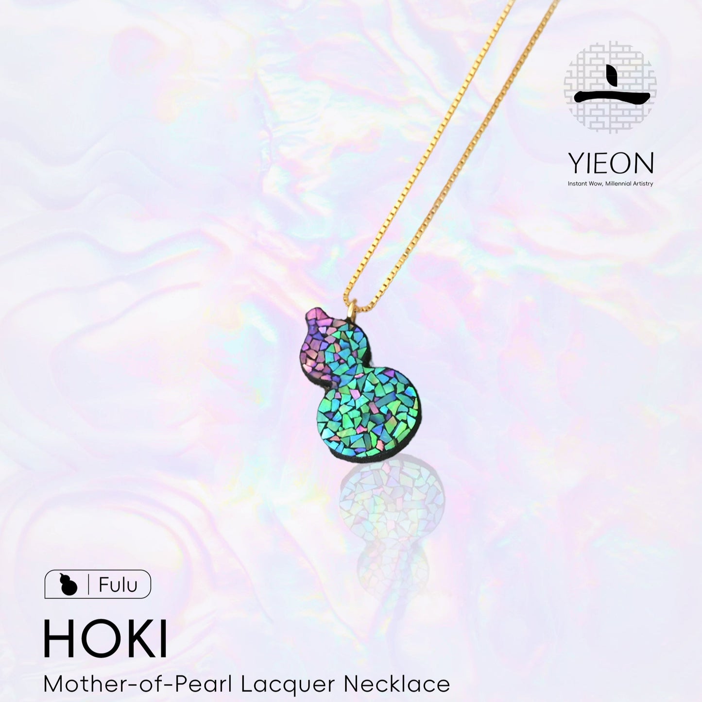 Hoki (Fulu) Mother-of-Pearl Lacquer Necklace