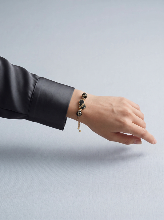 Stillness (Resonance) Kesi Bracelet — worn on wrist