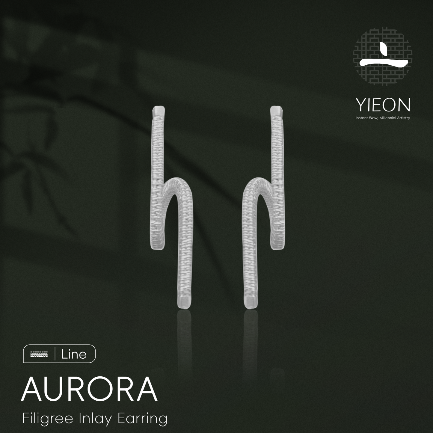 Aurora (Line) Filigree Inlay Earring