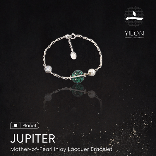 Jupiter (Planet) Mother-of-Pearl Inlay Lacquer Bracelet
