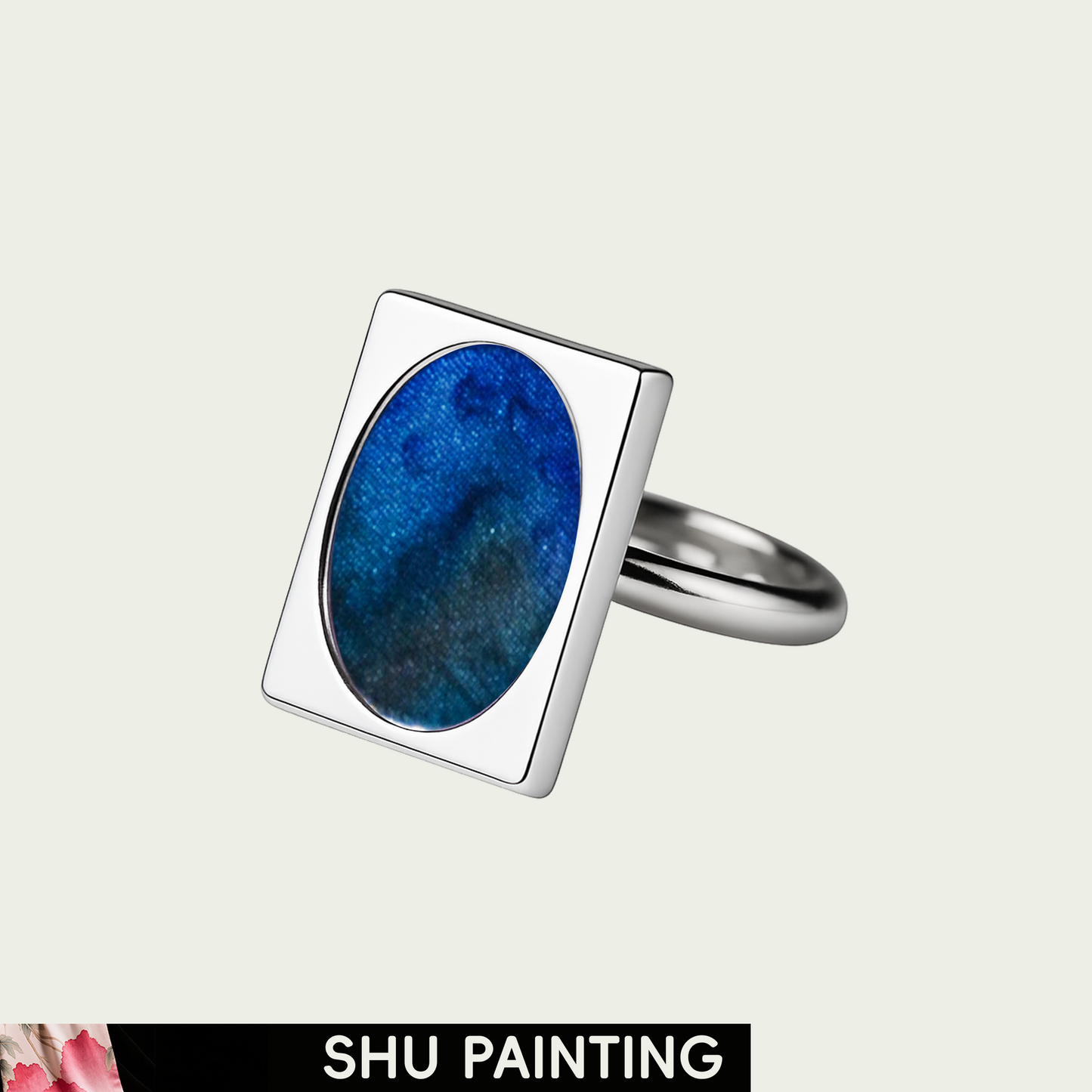 Ocean Frame (Window View) Shu Painting Ring