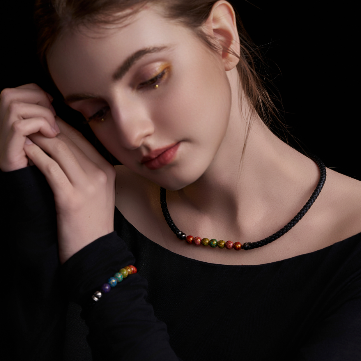 Carnival (Lucky Charm) Lacquer Hand Painted Necklace