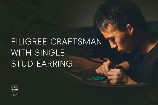 FILIGREE CRAFTSMAN WITH SINGLE STUD EARRING