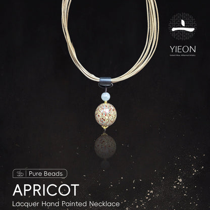 Apricot (Pure Beads)Lacquer Hand Painted Necklace