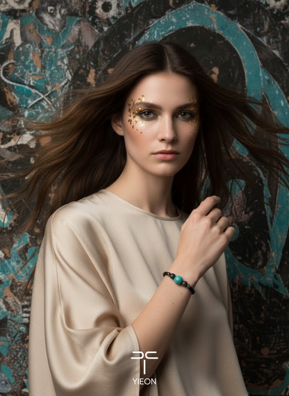 True North (Legend in Colors–Dunhuang) Hand-Painted Lacquer Bracelet