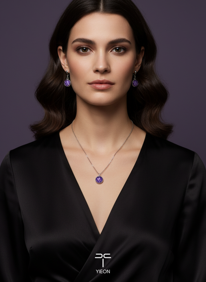 Round Hue Kesi Necklace & Earring Set