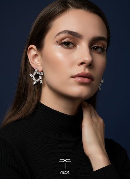 Spark (Starry Sky) Filigree Inlay Ear Stud