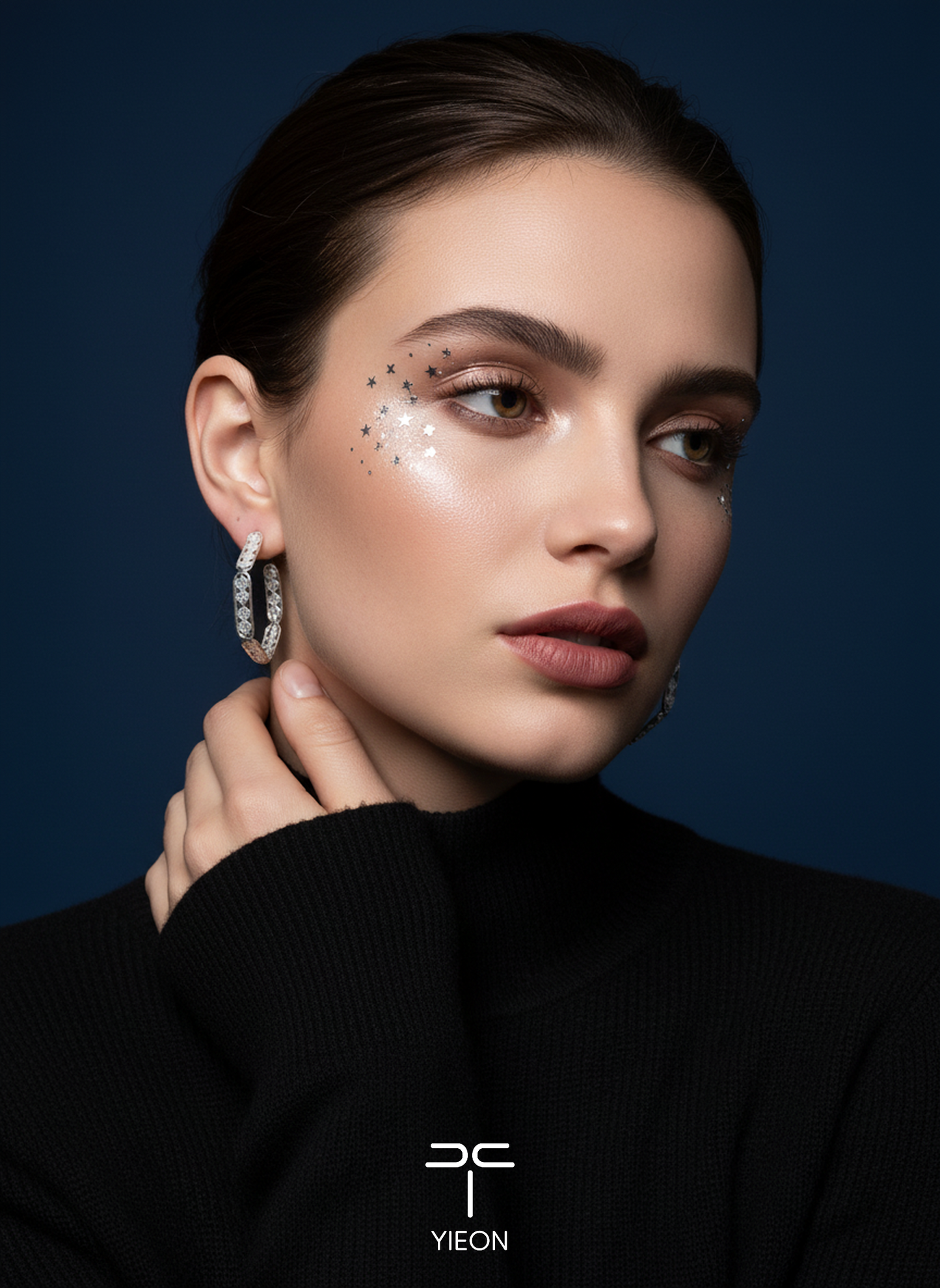 Star Wheels (Starry Sky) Filigree Inlay Earring