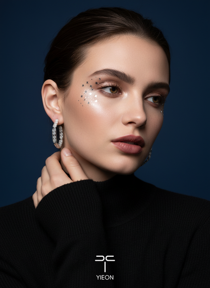 Star Wheels (Starry Sky) Filigree Inlay Earring