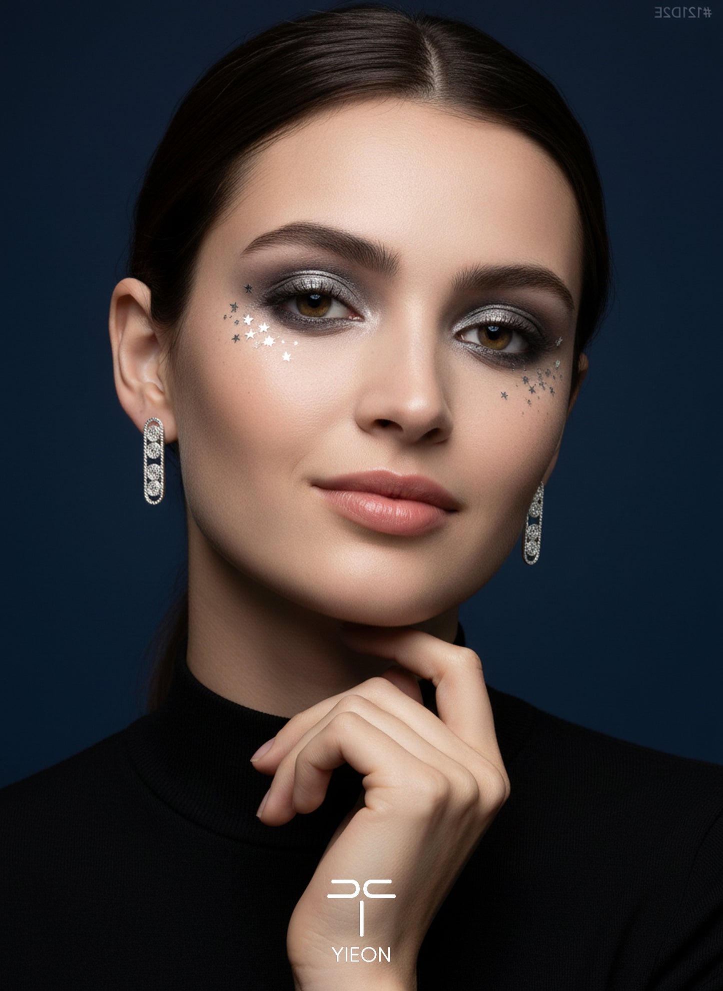 Shooting Star (Starry Sky) Filigree Inlay Ear Stud