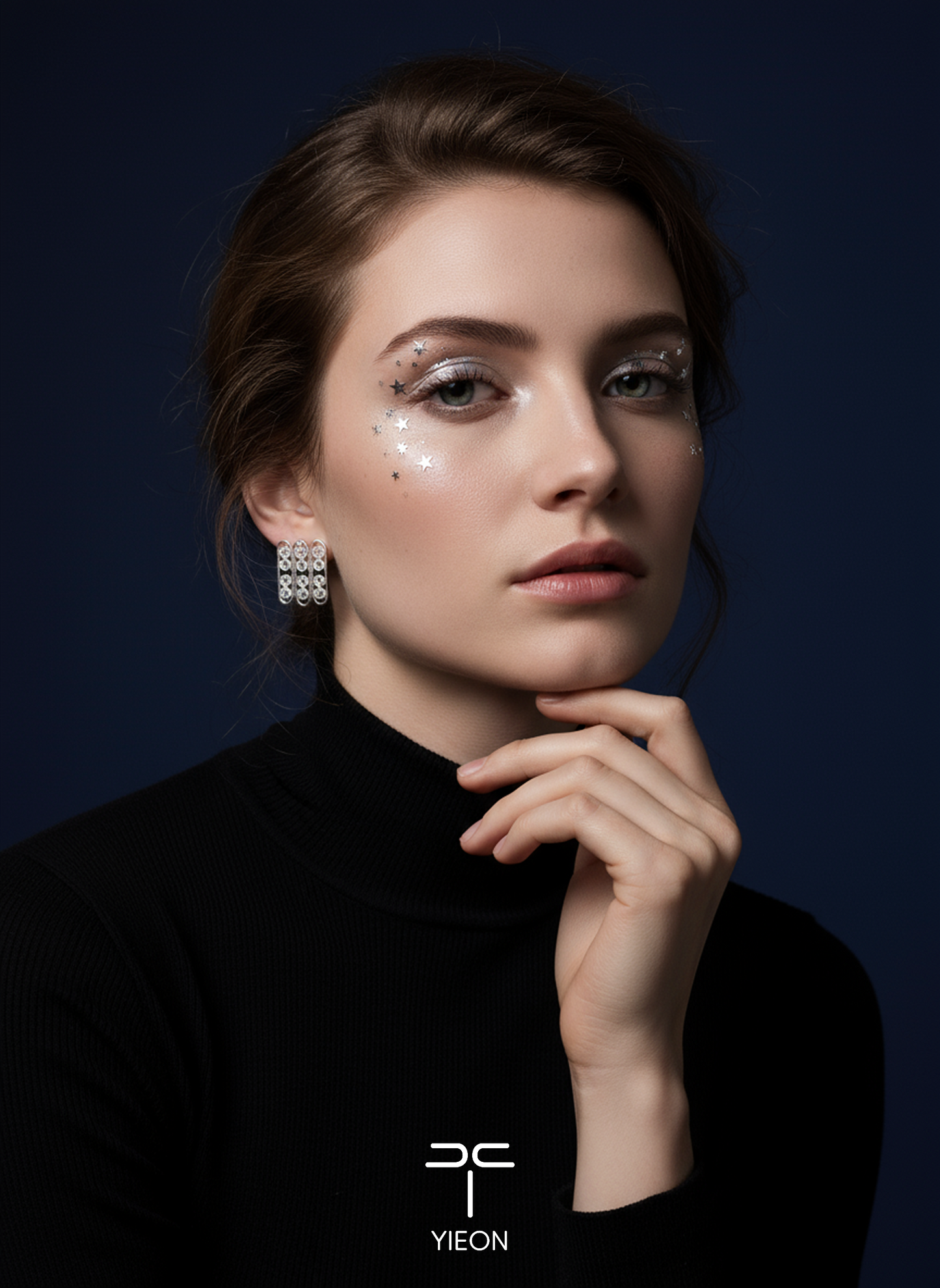 Nebula (Starry Sky) Filigree Inlay Ear Stud