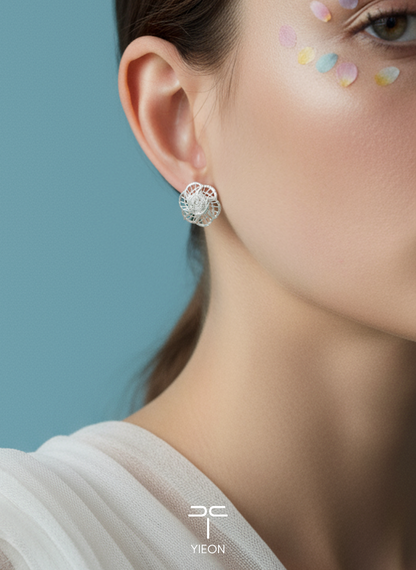 Wild Rose Filigree Inlay Earring