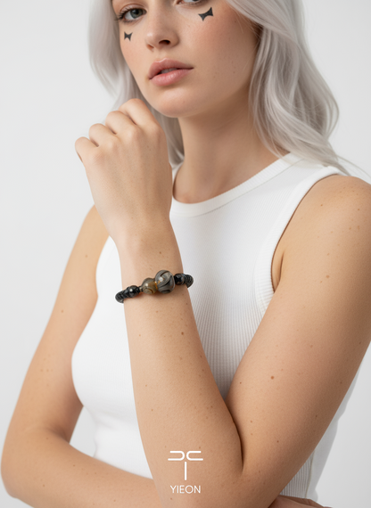 Angel and Evil (Fulu) Daqi Lacquer Hand Painted Bracelet