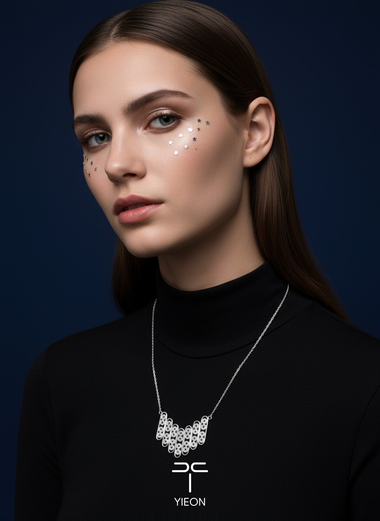 Nebula (Starry Sky) Filigree Inlay Necklace B