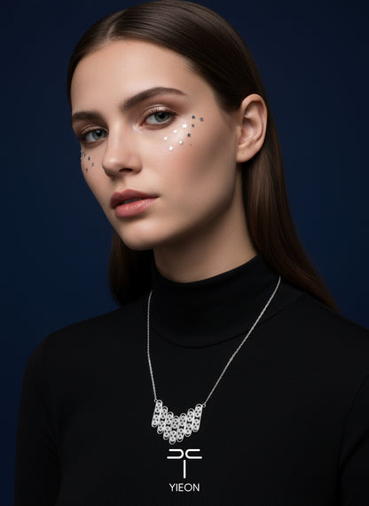 Nebula (Starry Sky) Filigree Inlay Necklace B