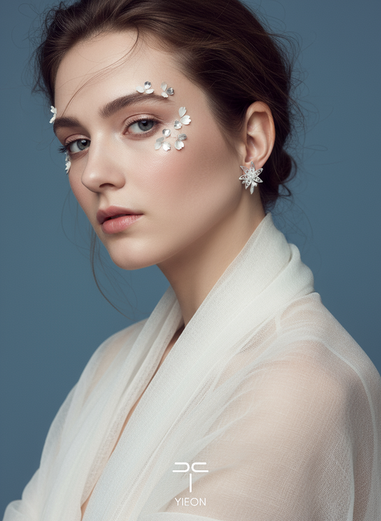 Flower Genie Filigree Inlay Earring