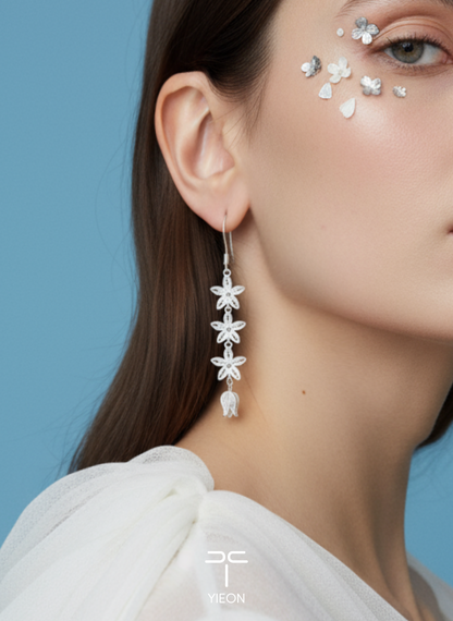 Lily (Blossoms) Filigree Inlay Earring