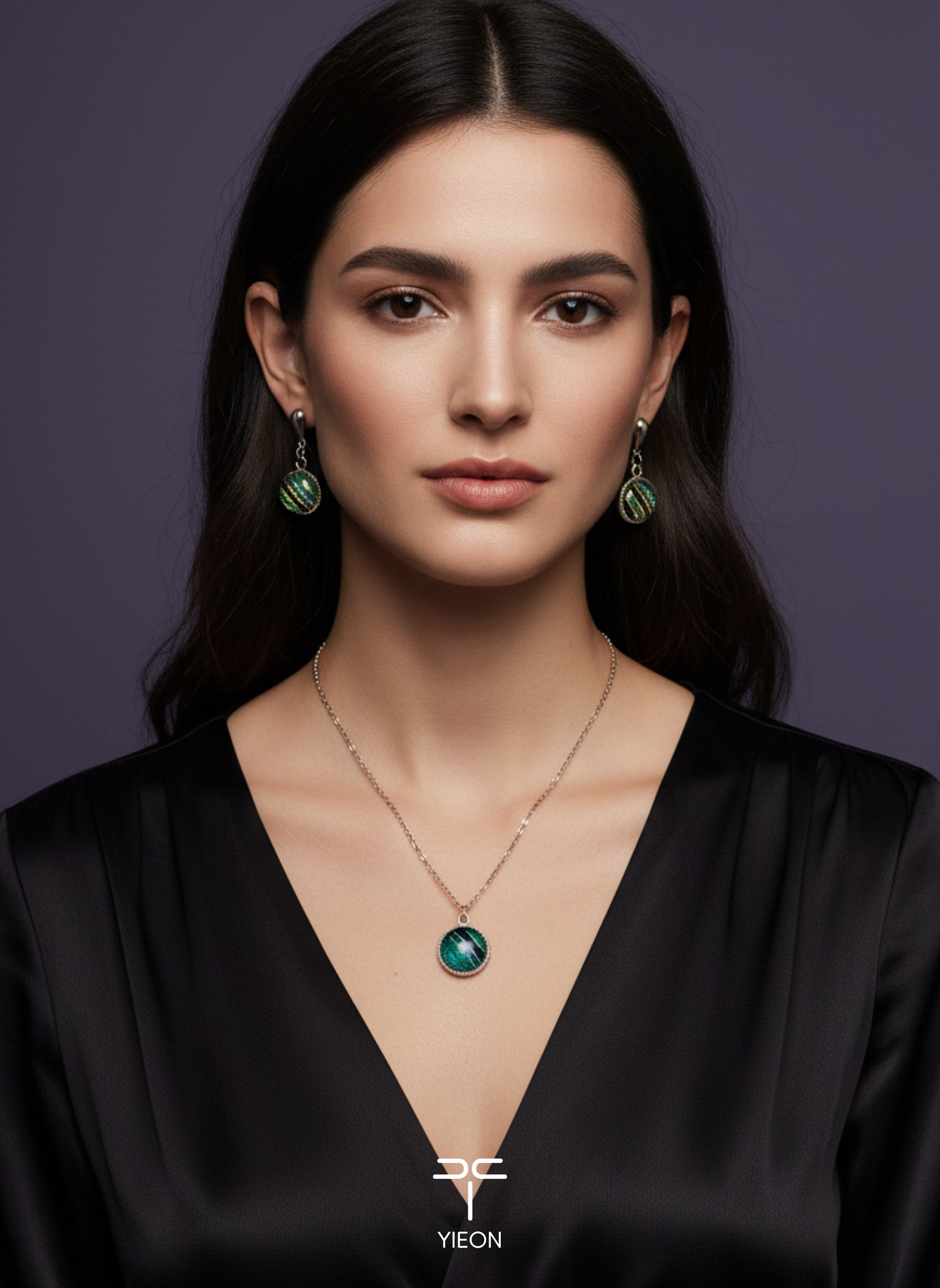 Round Hue Kesi Necklace & Earring Set