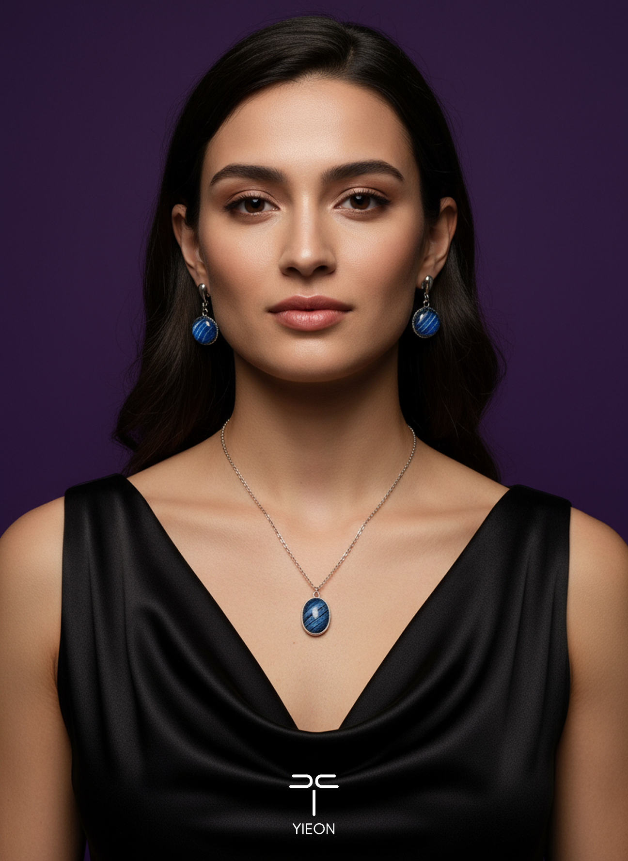 Oval Hue Kesi Necklace & Earring Set