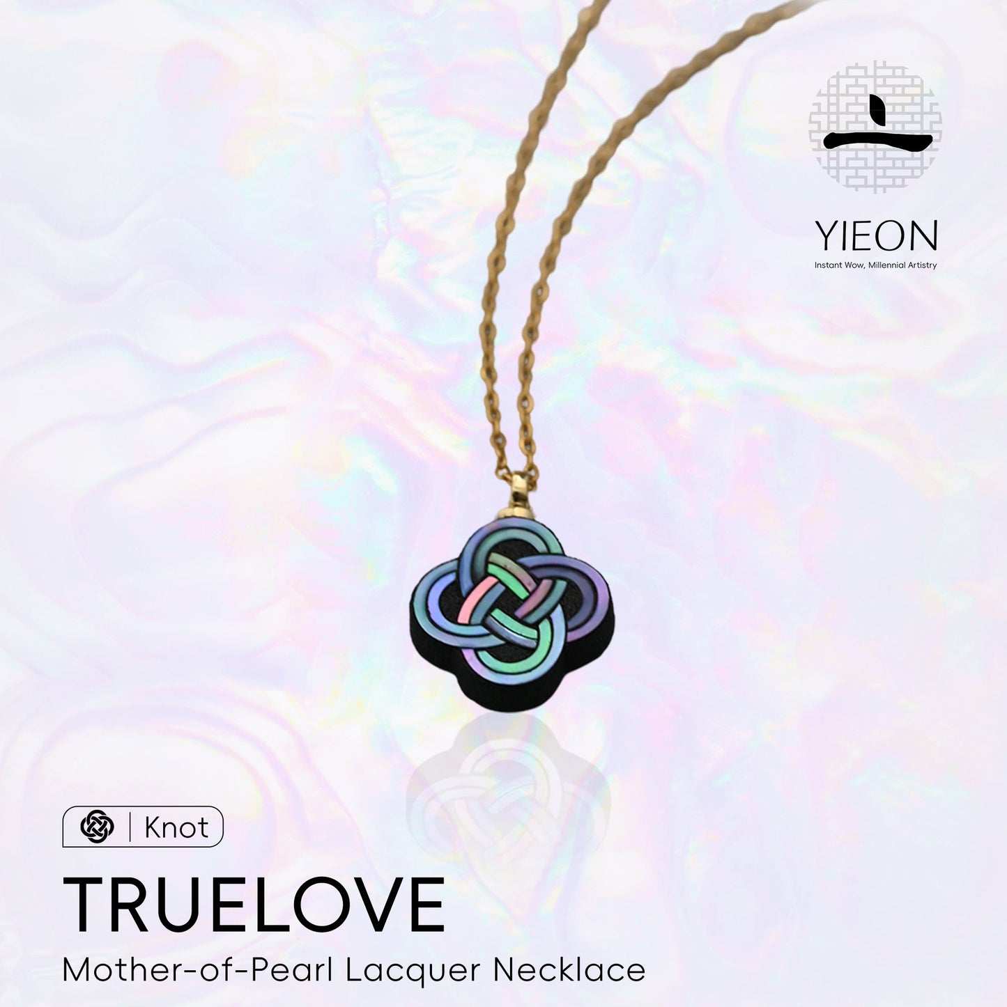 Truelove (Knot) Mother-of-Pearl Lacquer Necklace