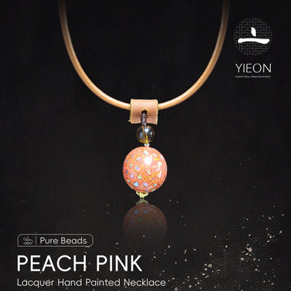 Peach Pink (Pure Beads) Lacquer Hand Painted Necklace