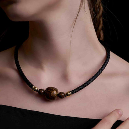 Thriving (Lucky Charm) Daqi Lacquered Hand Painted Necklace