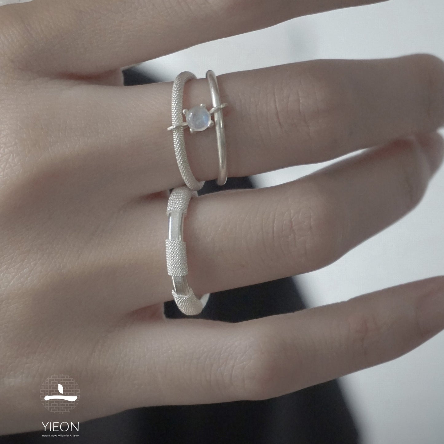 Lunar (Ripple) Filigree Inlay Ring