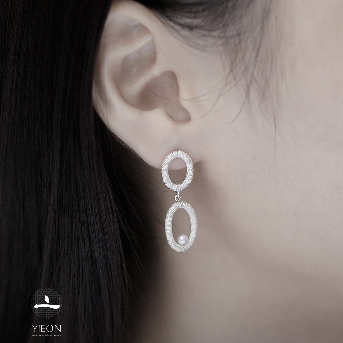 Twine Pearl (Ripple) Filigree Inlay Earring