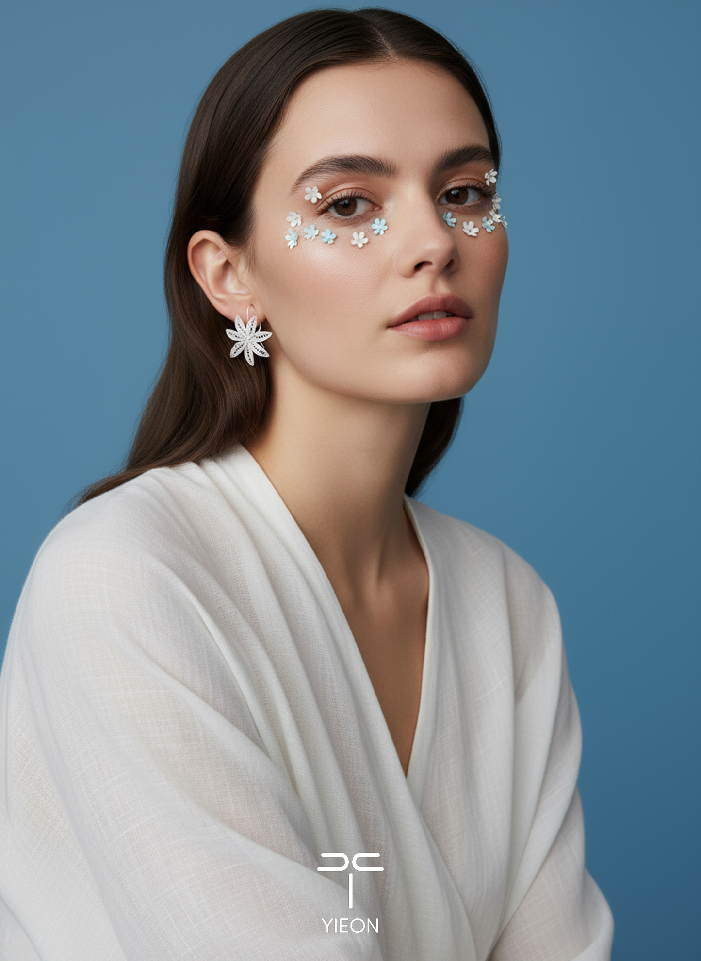 Lily (Blossoms) Filigree Inlay Ear Stud