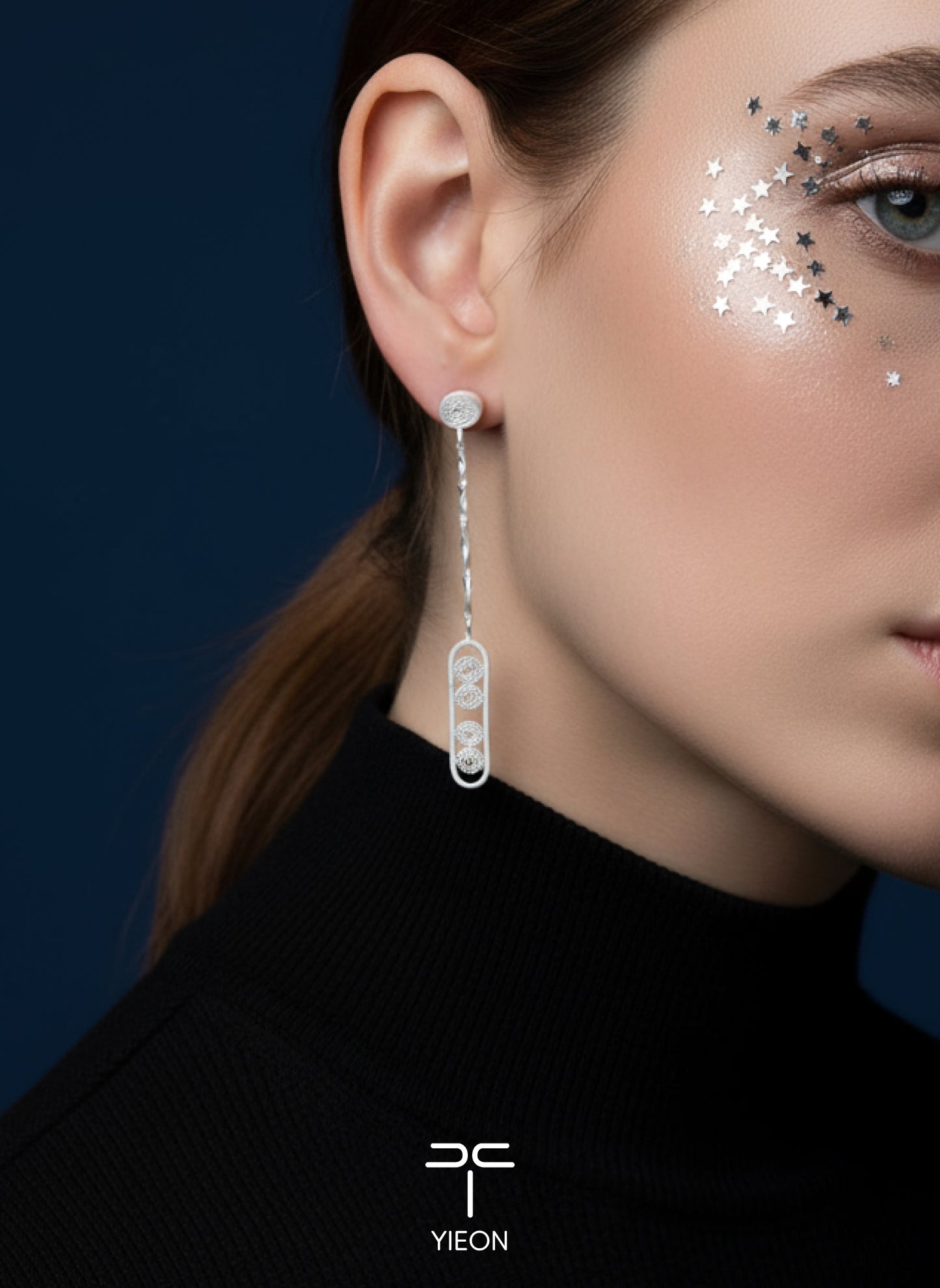 Shooting Star (Starry Sky) Filigree Inlay Earring