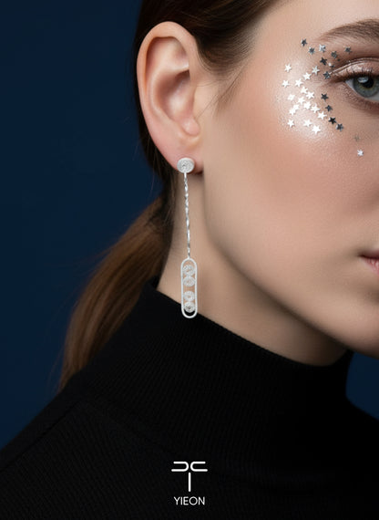 Shooting Star (Starry Sky) Filigree Inlay Earring