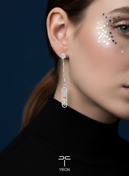 Shooting Star (Starry Sky) Filigree Inlay Earring