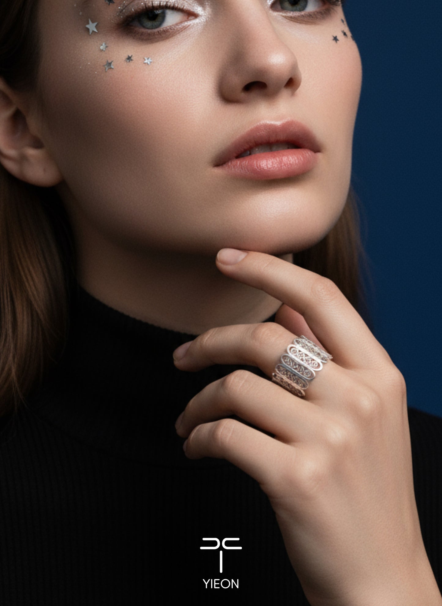 Milky Way (Starry Sky) Filigree Inlay Ring