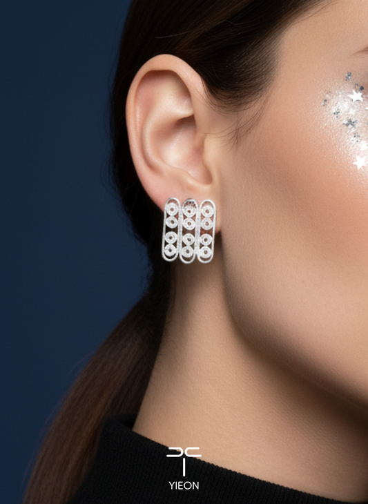 Nebula (Starry Sky) Filigree Inlay Ear Stud