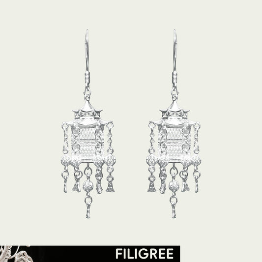 Pavilion (Palace) Filigree Inlay Earring