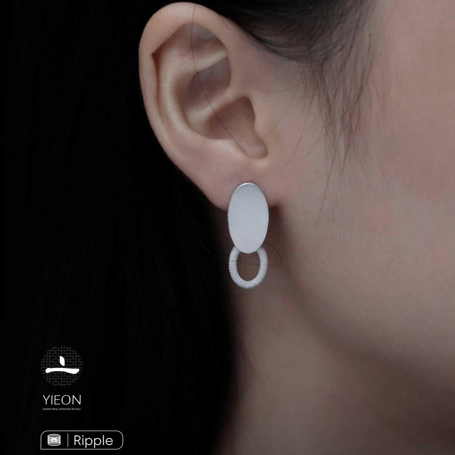 Vessel (Ripple) Filigree Inlay Earring