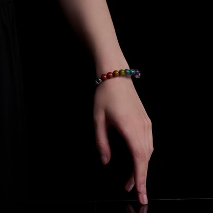 Rainbow (Lucky Charm) Daqi Lacquered Hand Painted Bracelet