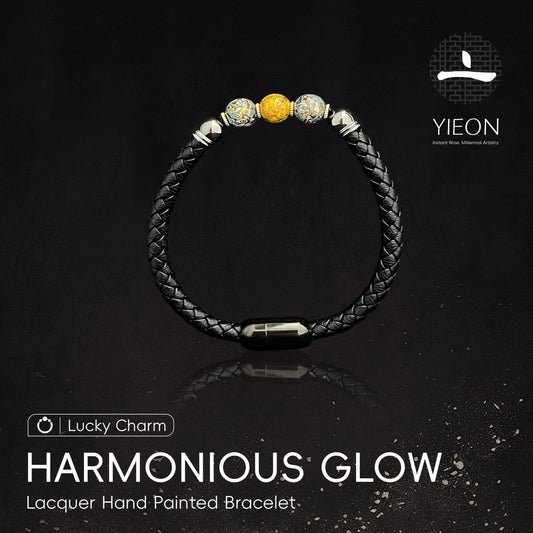 Harmonious Glow (Lucky Charm)Lacquer Hand Painted Bracelet