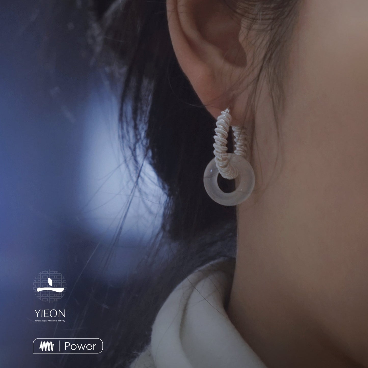 Spiral Loop (Power) Filigree Inlay Earring