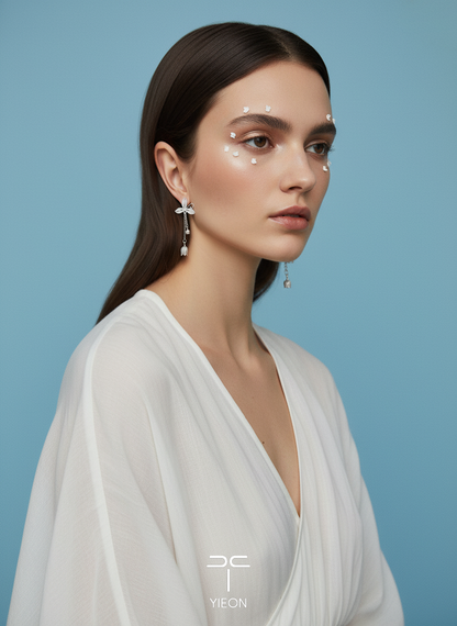 Lily of the Valley Filigree Inlay Earring