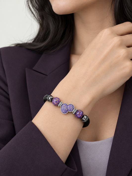 Enigma (Resonance) Lacquer Bracelet worn by a model