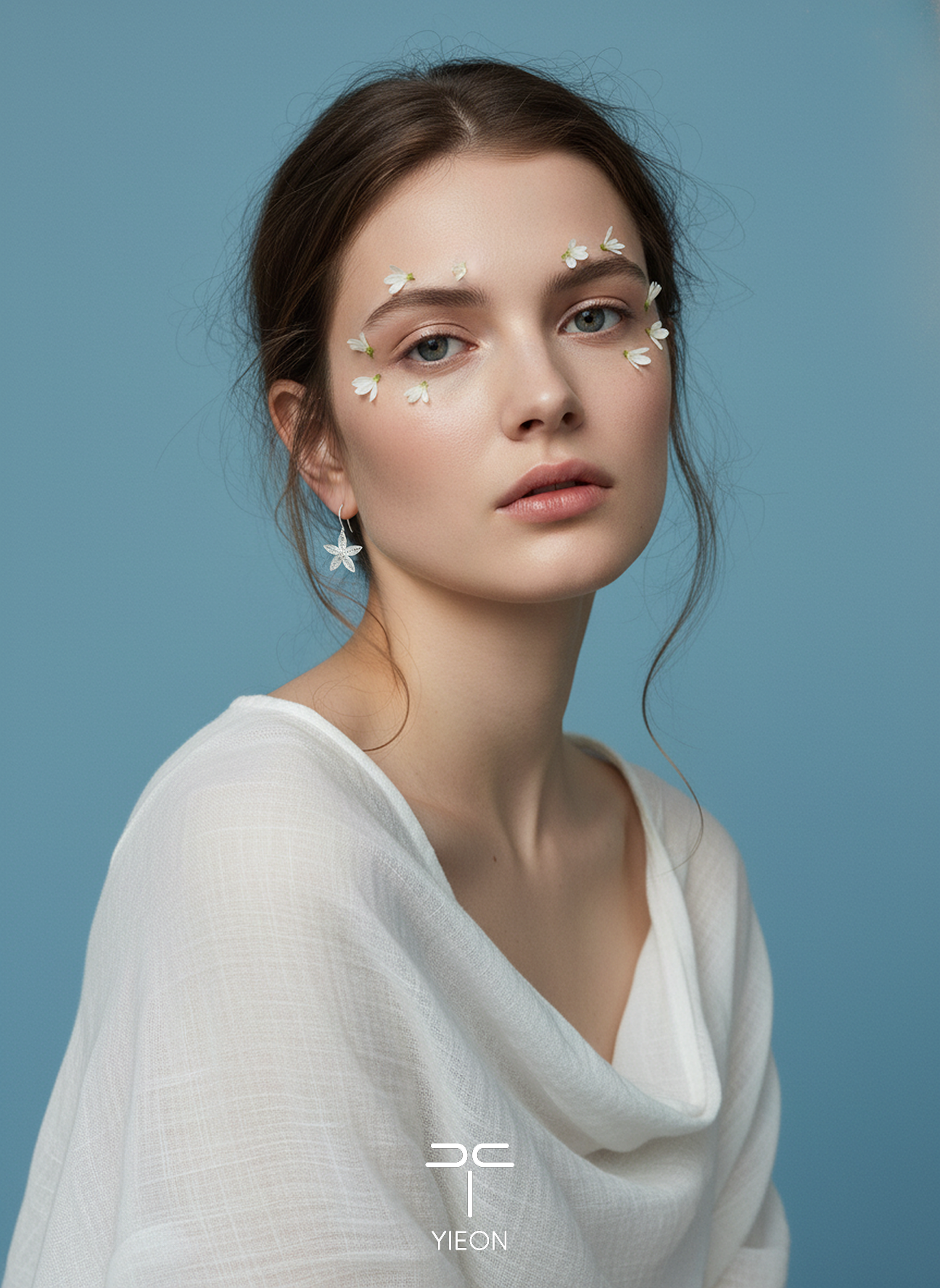 Lilac Filigree Inlay Ear Stud